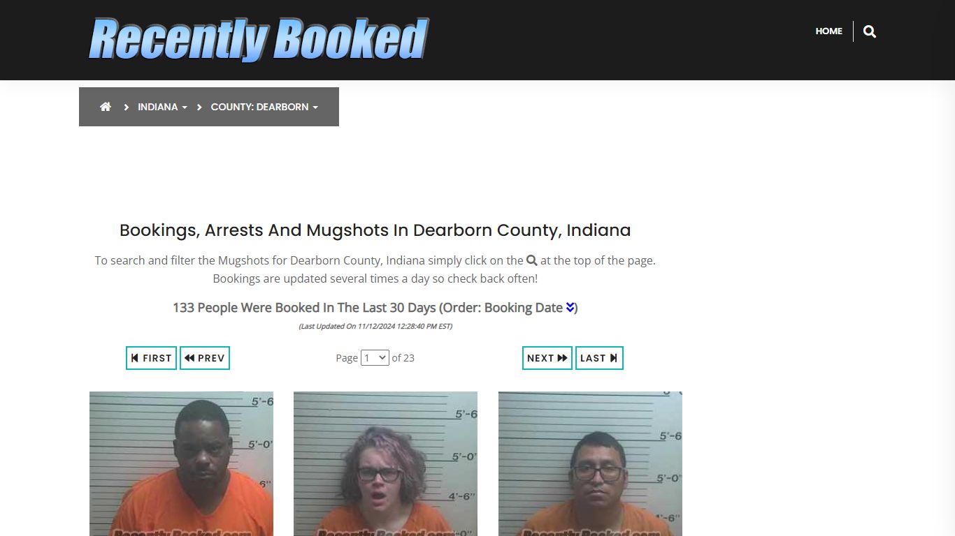 Bookings, Arrests and Mugshots in Dearborn County, Indiana