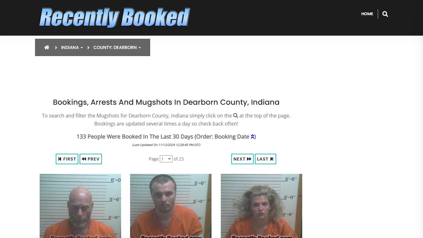 Bookings, Arrests and Mugshots in Dearborn County, Indiana