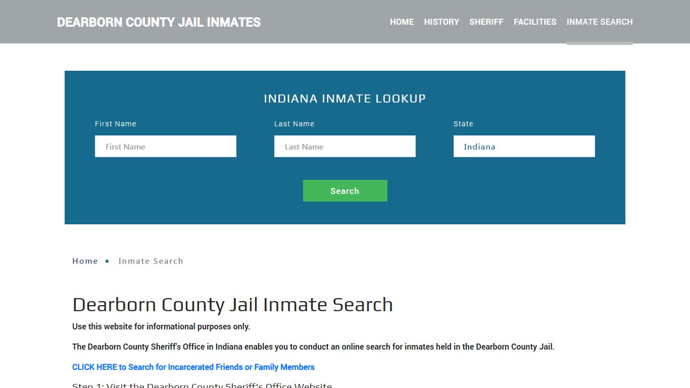 Dearborn County, IN Detainee Lookup